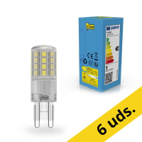 Pack: 6x 123tinta bombilla LED SMD G9 transparente 2700K de 4.3W (48W)