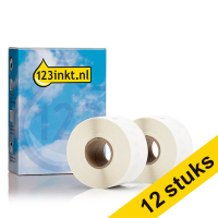 Pack: 6x 123tinta rollos de etiquetas de dirección anchas Dymo S0722400 / 99012 653100