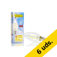 Pack: 6x Bombilla LED E14 C35 Luz Cálida Vela Filamento Regulable (2.8W) - 123tinta  LDR01605