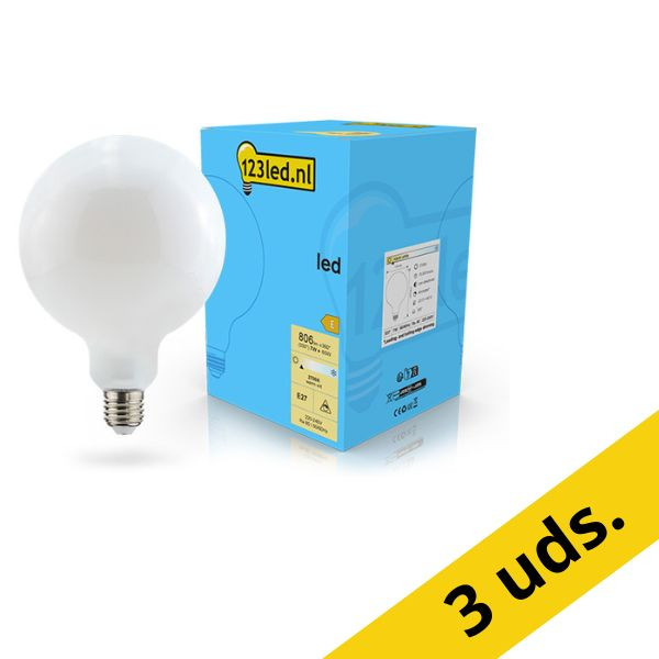 Pack: 6x Bombilla LED E27 bola mate regulable luz cálida (7W) - 123tinta LDR02107 - 1