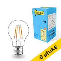 Pack: 6x Bombilla LED E27 redonda filamento luz cálida (4.5W) - 123tinta