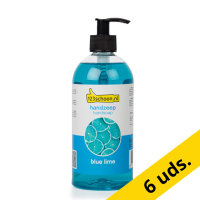 Pack: 6x Jabón de manos 123tinta Eco Blue Lime (500 ml)