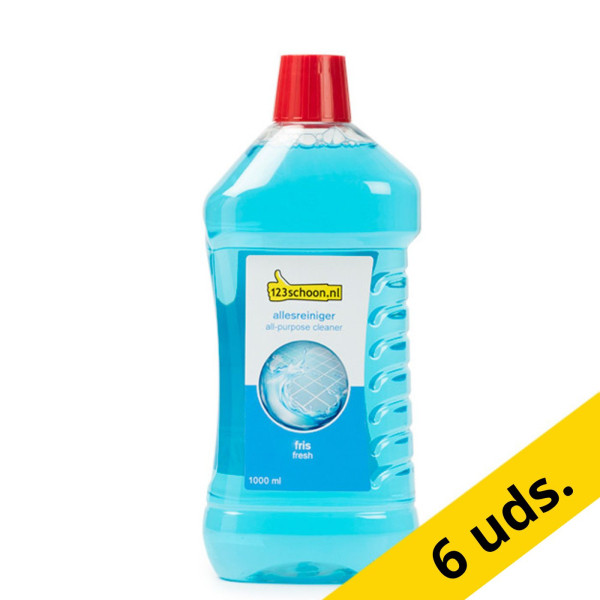 Pack: 6x Limpiador multiuso 123tinta Fresh (1000 ml) SDR06046 Pack: 6x Limpiador multiuso 123tinta Fresh (1000 ml) SDR06046 - 1