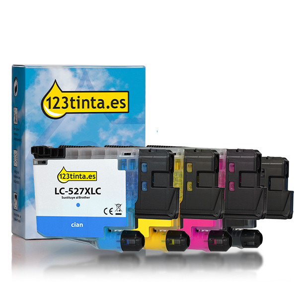 Pack: Marca 123tinta reemplaza a Brother LC-527XL: negro + 3 colores 051499 - 1