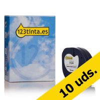 Pack 10x: Dymo S0721510 / 91200 cinta papel blanco 12 mm (marca 123tinta) S0721510C 650773