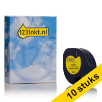 Pack 10x: Dymo S0721620 / 91202 cinta de plástico amarilla 12 mm (marca 123tinta) S0721620C 650779