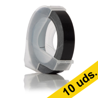 Pack 10x: Dymo S0898130 cinta 3D blanco sobre negro (marca 123tinta) 650788