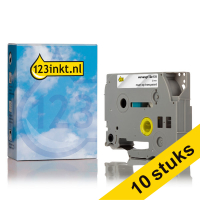 Pack 10x:  Marca 123tinta reemplaza a Brother TZe-131 cinta negro sobre transparente 12 mm TZe131C 650787