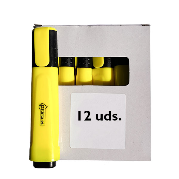 Pack 12 uds Subrayador Amarillo 123tinta 123inkt