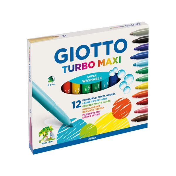Pack 12x: Giotto turbo rotuladores colores surtidos punta gruesa 427451 - 1