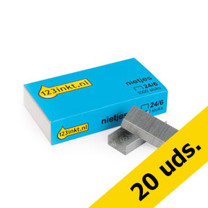 Pack 20x Grapas galvanizadas 24/6 123tinta - 1000 unidades  300573 - 1