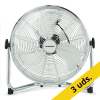 Pack 3 uds Blaupunkt BP2021 Ventilador industrial Cromado 90W 427607 - 1