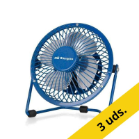 Pack 3 unidades Orbegozo PW 1026 Mini Ventilador USB Azul