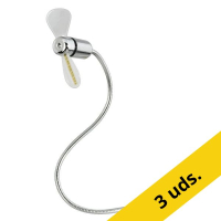 Pack 3 unidades Ventilador USB de 30 cm Plata