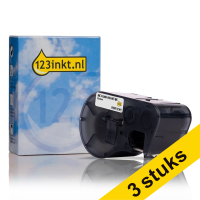 Pack 3x: Cinta Brady MC1-1000-595-WT-BK vinilo negro sobre blanco 25,4 mm x 7,62 m (marca 123tinta) MC1-1000-595-WT-BKC 650800