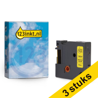 Pack 3x: Cinta termocontraíble Dymo S0718290 / 18054 IND Rhino negro sobre amarillo 9 mm (marca 123tinta) 18054C 089255