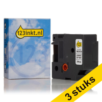 Pack 3x: Dymo 1805430 IND Rhino cinta vinilo negro sobre blanco 24 mm (marca 123tinta) 1805430C 089252