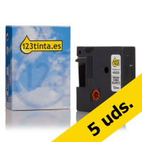 Pack 5x: Dymo S0720530 / 45013 cinta negro sobre blanco 12 mm (marca 123tinta) S0720530C 650785