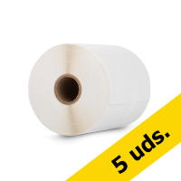 Pack 5x: Marca 123tinta reemplaza a Brother RD-S01E2 rollo continuo de papel térmico 102 mm