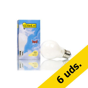 Pack 6x: Bombilla LED E27 Luz Cálida Pera Filamento Regulable (7W) - 123tinta  LDR01525 - 1