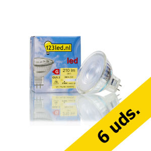 Pack 6x: Bombilla LED GU5.3 MR16 Luz Cálida Foco (3W) - 123tinta  LDR01643 - 1