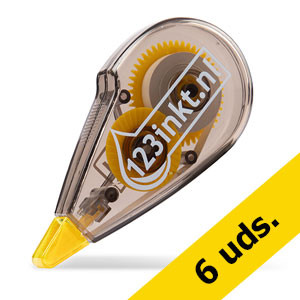 Pack 6x : 123tinta Cinta correctora blanca 5 mm x 8m 300537 - 1