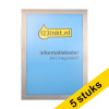 Pack Ahorro: 5x marcos magnéticos plateados para información | A4 | 123tinta 301732 - 1