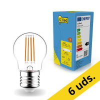 Pack Ahorro: 6x 123tinta Bombilla LED E27 redonda regulable luz cálida (4.5W)