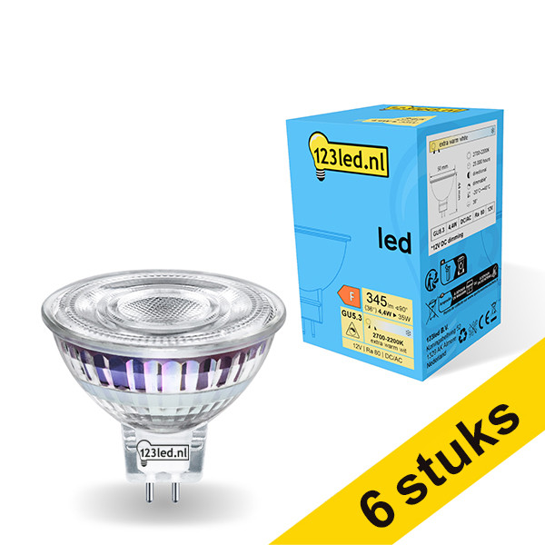 Pack Ahorro: 6x 123tinta Bombilla LED GU5.3 regulable (4.4W) LDR01753 - 1