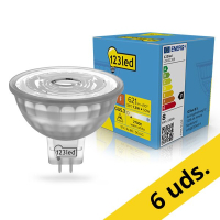 Pack Ahorro: 6x Bombilla LED GU5.3 2700K Regulable 7,5W (50W) - 123tinta