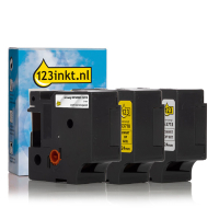 Pack Dymo D1 paquete múltiple de cinta de 24 mm (marca 123tinta) S0720920C S0720930C S0720980C 089227