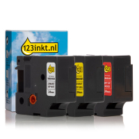 Pack Dymo IND Rhino cinta de vinilo de 24 mm (marca 123tinta) 1805429C 1805430C 1805431C 089240