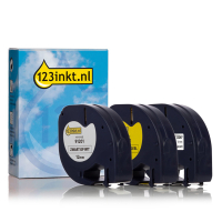 Pack Dymo Letratag cinta de 12 mm (marca 123tinta) S0721530C S0721610C S0721620C 089245