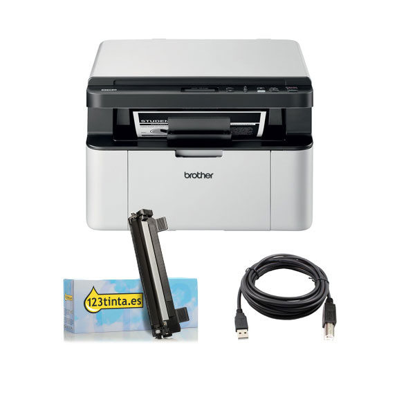 Pack Impresora Brother DCP-1610W + toner 123tinta + cable USB Brother