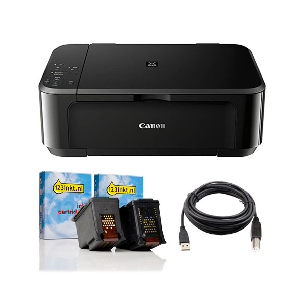 Pack Impresora Canon Pixma MG3650S + cartuchos 123tinta + cable