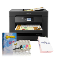 Pack Impresora Epson Workforce WF-7830DTWF + cartuchos 123tinta + papel  426360