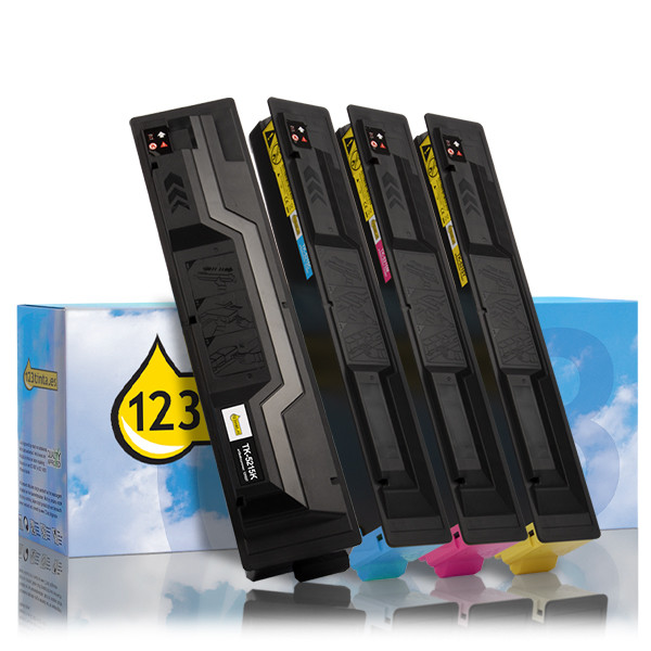 Pack Kyocera: TK-5215 K, C, M, Y negro + 3 colores (marca 123tinta)  131957 - 1