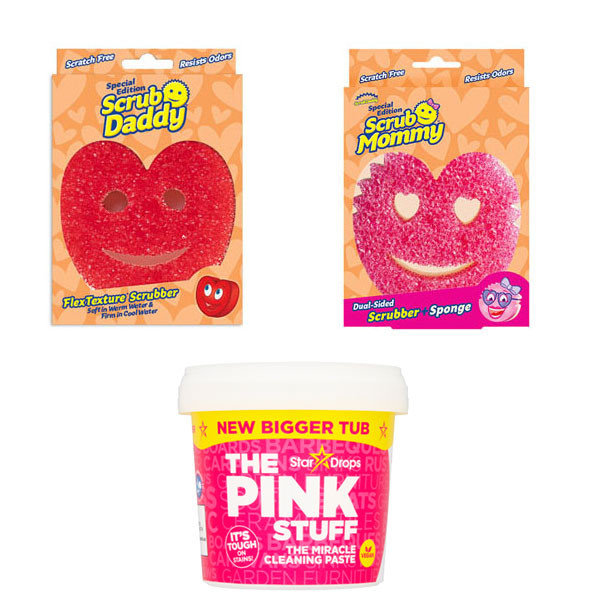 Pack Scrub Daddy | Edición especial San Valentín + The Pink Stuff Paste (850 gramos)  426253 - 1