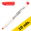 Pack ahoro 10x rotulador de pizarra blanca de 123tinta rojo (1 mm)