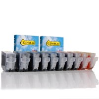 Pack ahorro: Canon 2x cartucho de tinta BCI-3eBK + 2x serie BCI-6 (2 negro + 3 colores) (marca 123tinta) 4479A002C 4705A002C 4706A002C 4707A002C 4708A002C 120100