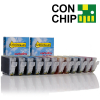 Pack ahorro: Canon 2x serie CLI-8 con chip (negro + 5 colores) (marca 123tinta) 120821 - 1