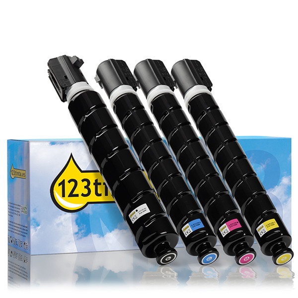 Pack ahorro: Canon C-EXV 65 BK, C, M, Y negro + 3 colores (marca 123tinta)  131985 - 1