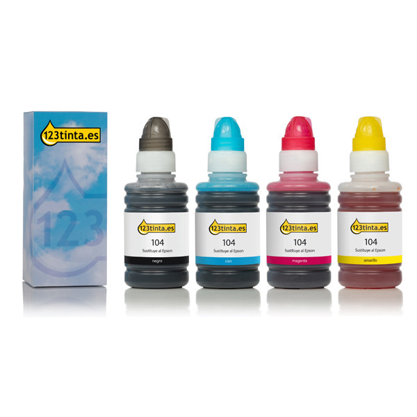 Pack ahorro: Epson serie 104 (negro + tricolor) (marca 123tinta)  127082 - 1