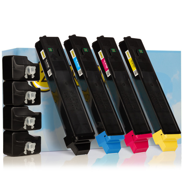 Pack ahorro: Kyocera TK-8115 K / C / M / Y toner negro + 3 colores (marca 123tinta)  130268 - 1