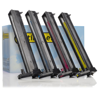 Pack ahorro: OKI 44064012, 11, 10, 09 tambor negro + 3 colores (marca 123tinta) 44064009C 44064010C 44064011C 44064012C 130097