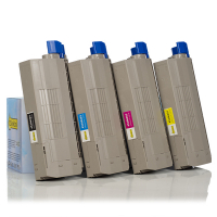 Pack ahorro: OKI 45396204, 03, 02, 01 toner negro + 3 colores (marca 123tinta)  130099