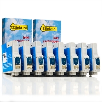 Pack ahorro: Pack T159 2x negro + 5 colores + optimizador de brillo (marca 123tinta) C13T15904010C C13T15914010C C13T15924010C C13T15934010C C13T15944010C 110806