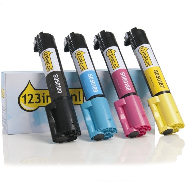 Pack ahorro: S050190/189/188/187 pack toner negro + 3 colores (marca 123tinta)  130104 - 1