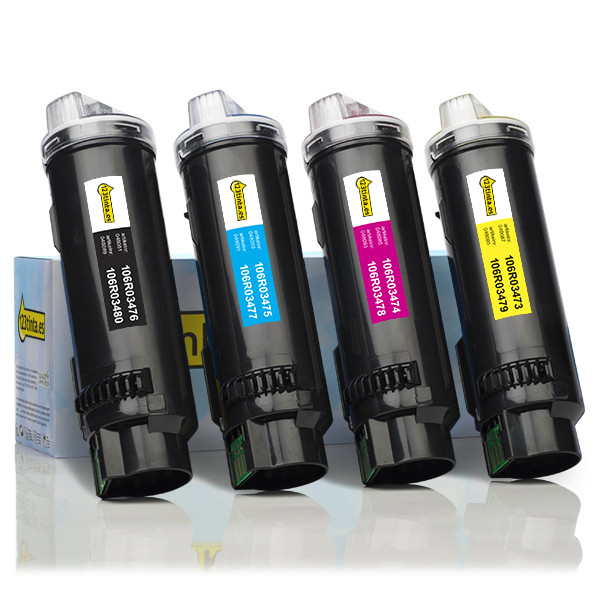 Pack ahorro: Xerox 106R03476, 473, 474, 475 toner negro + 3 colores (marca 123tinta)  130197 - 1