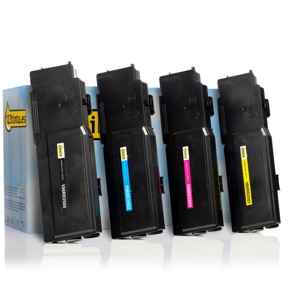 Pack ahorro: Xerox 106R03500, 501, 502, 503 toner negro + 3 colores (marca 123tinta)  130147 - 1